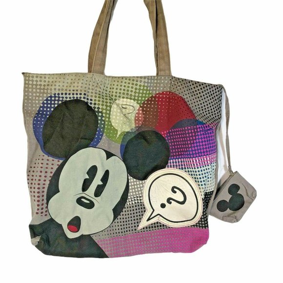 Mickey Mouse Tote Bag With Change Purse & pocket - Picture 1 of 10